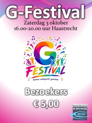 G-Festival 3 oktober 16.00 - 20.00 Bezoekers