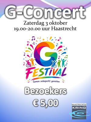 G-Concert 3 oktober 19.00 - 20.00 Bezoekers